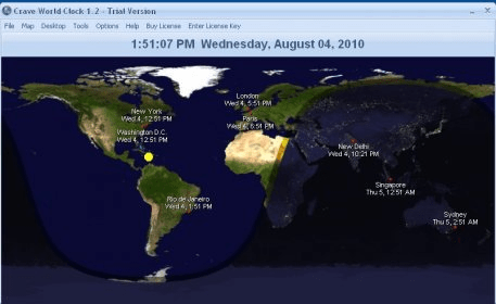 Crave World Clock Software Informer: version 1.0 information