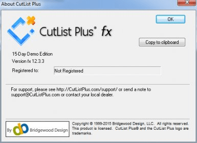 cutlist plus fx support number