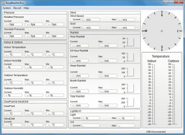 Computer weather station software