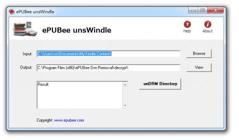epubee drm removal where does it output
