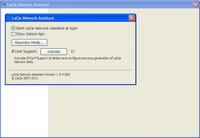 lacie network assistant cannot find drive