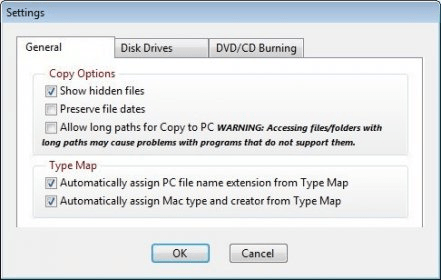 transmac dmg burn brings up folder