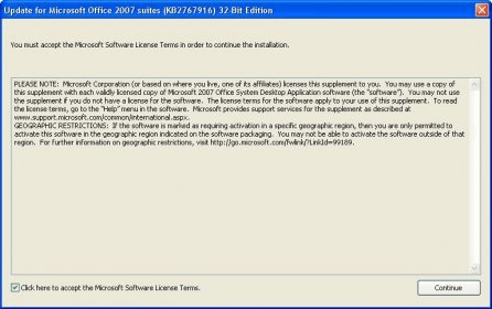 microsoft office 2007 updates for windows 7