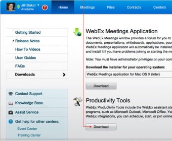download webex productivity tools for windows