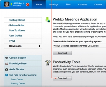 webex productivity tools download windows 10