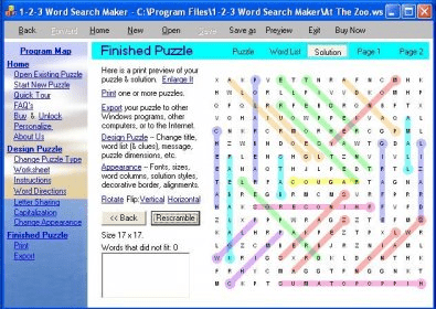 word search maker and solver