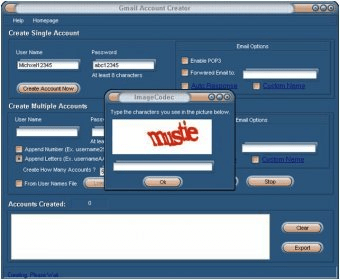 Gmail Account Creator software, free download