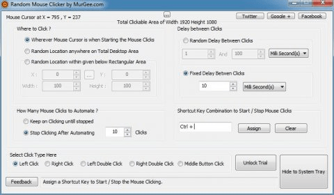 murgee auto clicker hotkey