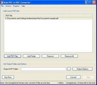aide pdf to dxf converter portable