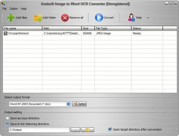 Aostsoft Image to Word OCR Converter Download - This program can batch ...