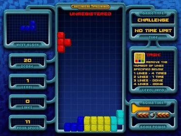 Challenger Tetromino Download - Colorful 3D Tetris with some variations