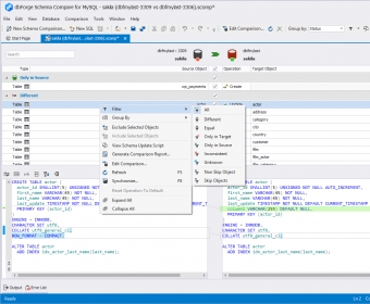 Devart dbForge Schema Compare for MySQL Download - Quick comparison and ...