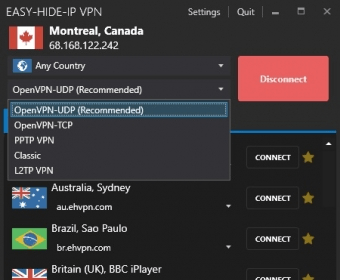 easy hide ip vpn username and password