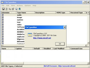 FileTypesMan - Alternative to 'File Types' manager of Windows