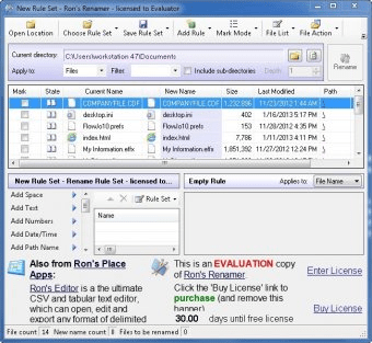 Ron's Renamer Download - It renames multiple files at once, using rules ...