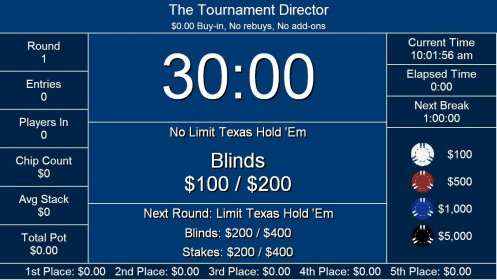 The Tournament Director Download - Poker tournament manager program