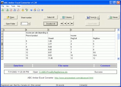 a 1 b 2 c 3 converter excel