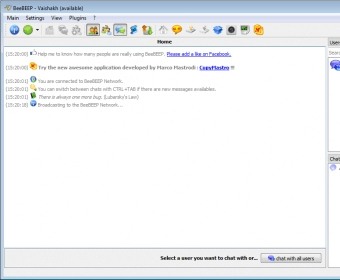 Beebeep Download - Peer to peer LAN messenger to chat and send messages ...