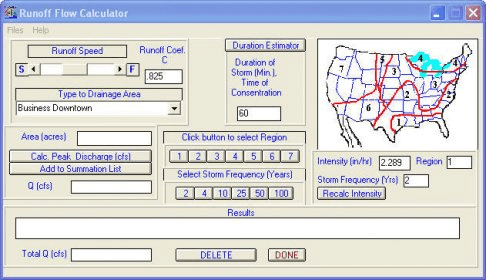 Drainage Download - Program that will calculate your storm run-off ...