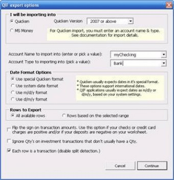 excel to qif converter free