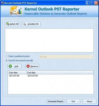 kernel outlook pst reporter