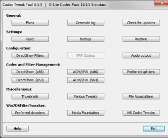 windows check installed codecs