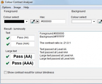 colour contrast analyser chrome