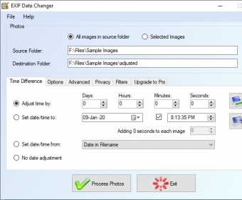 batch exif date changer