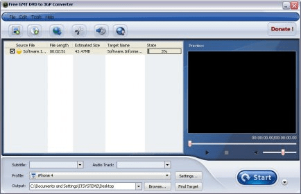 Free GMT DVD to 3GP Converter Download - Convert DVD to 3GP video and ...