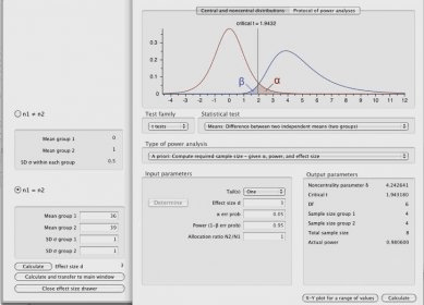 g power statistics calculator