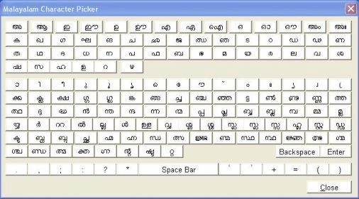 Malayalam Unicode Software