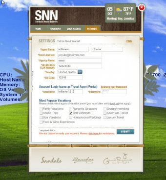 SNN v1 main window