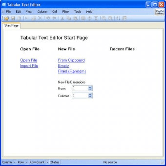 Tabular Text Editor Download - Data can be edited, sorted, filtered ...