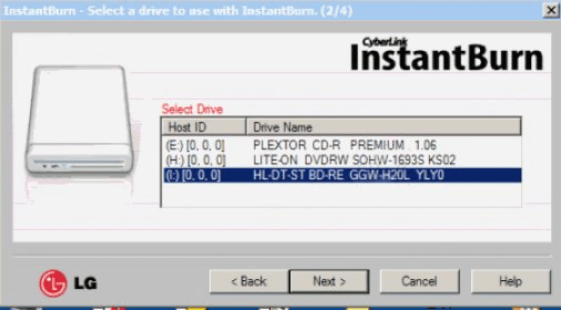 cyberlink instantburn udf file system