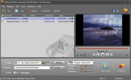 konig 2d to 3d video converter screenshots