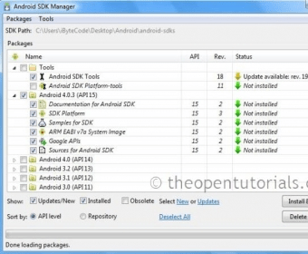 android sdk manager download windows 7