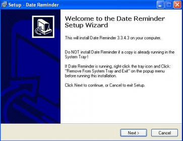 Date Reminder Download - A small Windows utility to remind you of important
