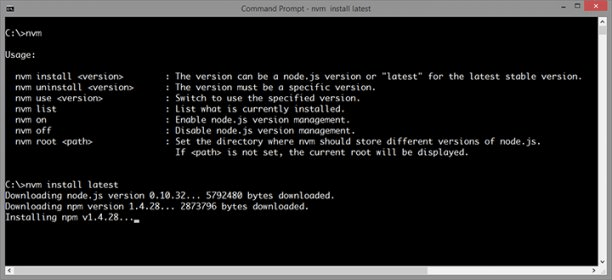 update node version windows cmd