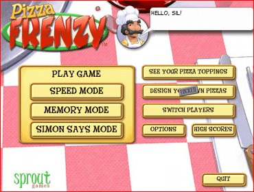 pizza frenzy computer game