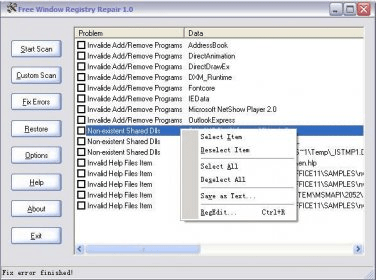 free window registry repair 2.0 softonic