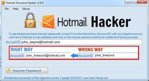 On cracking hotmail account