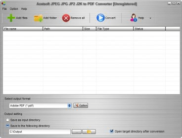 Aostsoft JPEG JPG JP2 J2K to PDF Converter Download - This program can ...