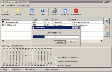 Kompatibel med ost dette Direct MIDI to MP3 Converter 6.2 Download (Free trial)...