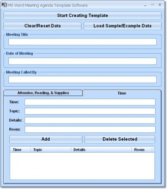 MS Word Meeting Agenda Template Software Download - Create meeting ...