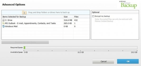 will memeo instant backup windows 10