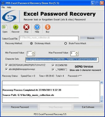 Pds Excel Password Recovery 5.5 Crack