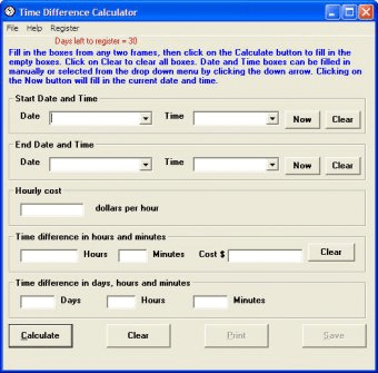 Time & Date Difference Calculator