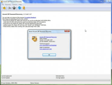 accent zip password recovery serial 4.95
