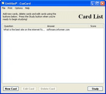 Cuecard Download - Simple And Intuitive Flash Card Program