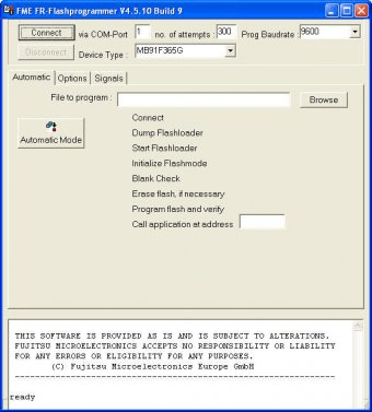 FUJITSU FLASH MCU Programmer for FR 4.5 Download (Free) - Flash.exe